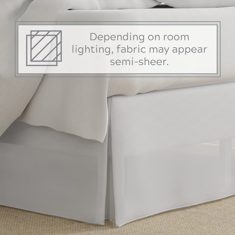 Bed Maker's Bed Makerâ€™s Never Lift Your Mattress Bed Skirt, Designed for Box Spring Beds, Split Corners, 14 Inch Drop Length, Twin, White - Image 3